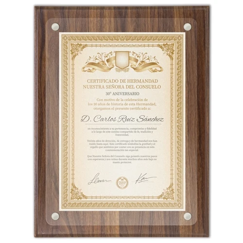 Moldura de madeira diploma A4 "EXCELENCIA" - Image 4