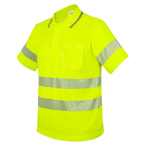 Polo com bolso e faixas refletoras elásticas “QVO”