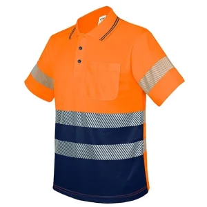Polo com bolso e faixas refletoras elásticas “QVO”