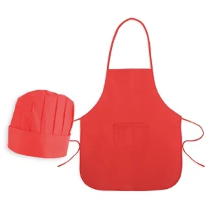 SET AVENTAL INFANTIL+CHAPÉU